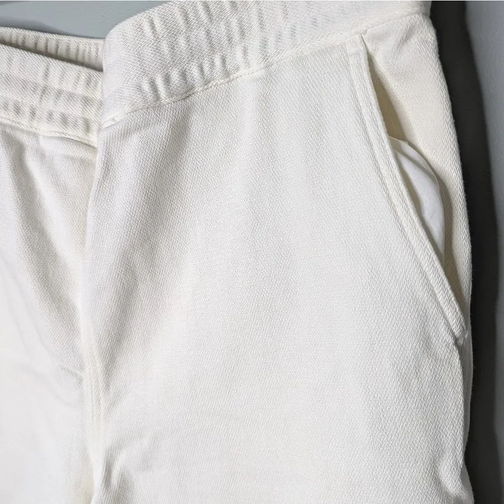 J.Crew Cream Cotton Stretch Twill High Rise Elastic Waist Joggers Sweatpants L
